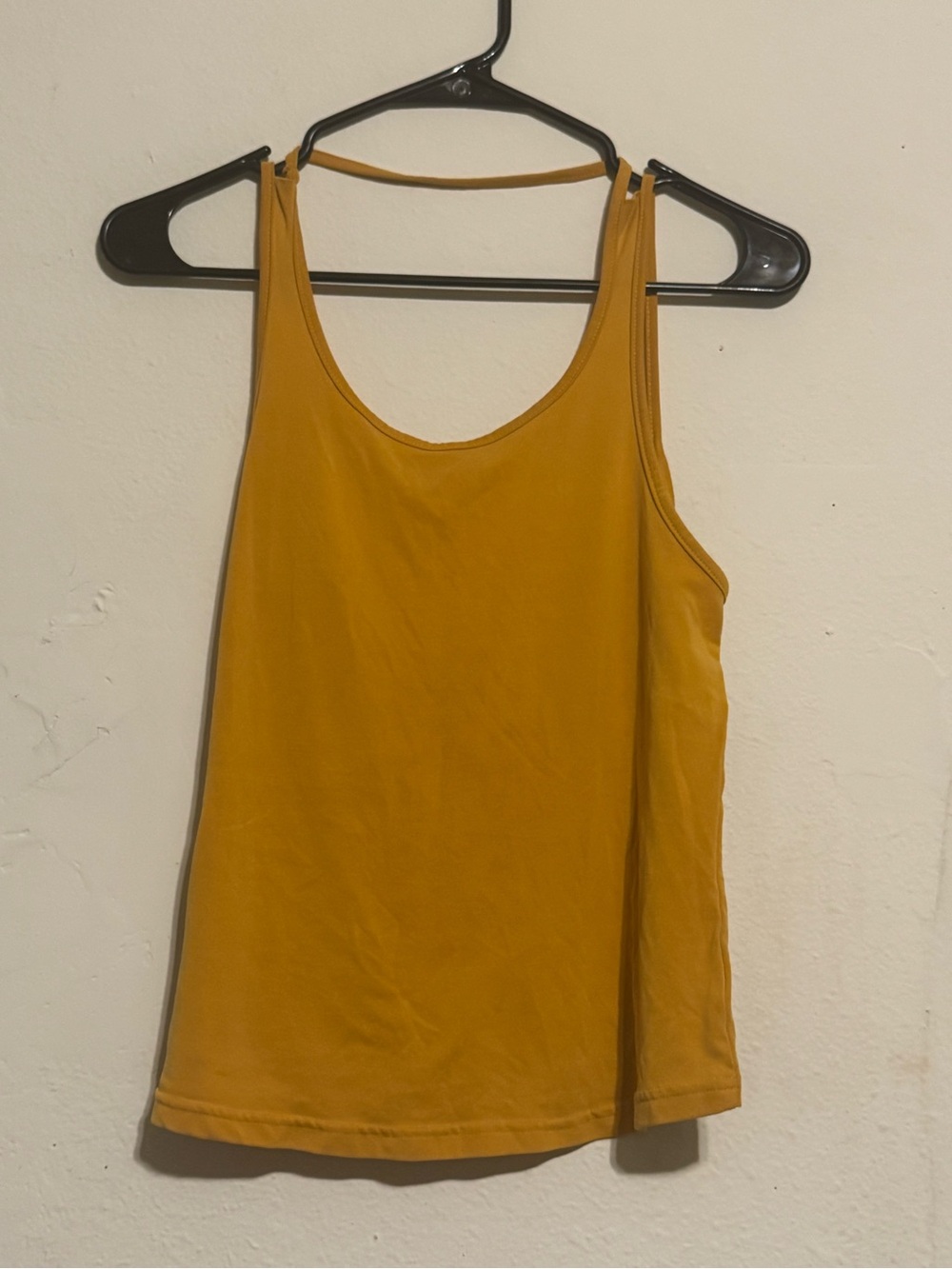 Dyanus Women's Mustard Tank Top - Sleeveless Scoop Neck Size M